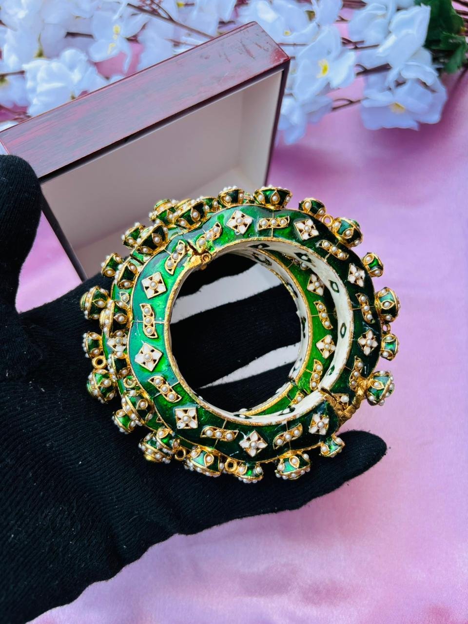 Traditional Meenakari Bridal Bangle Set (Pack Of 2) - Image 4