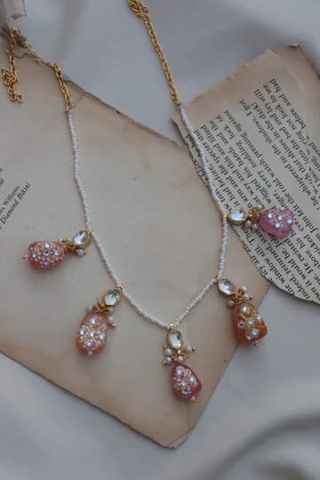 Gold Plated Kundan Necklace Set