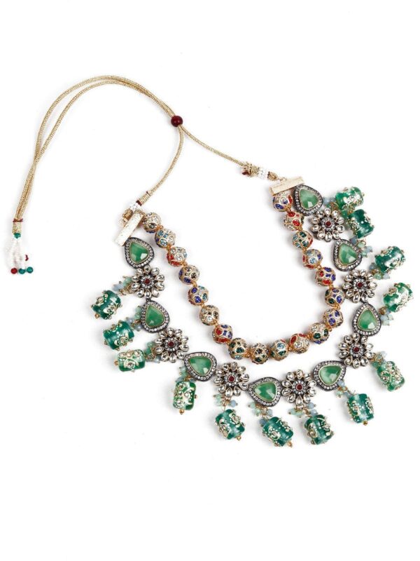 Sabyasachi Inspired Polki Choker Set - Image 3