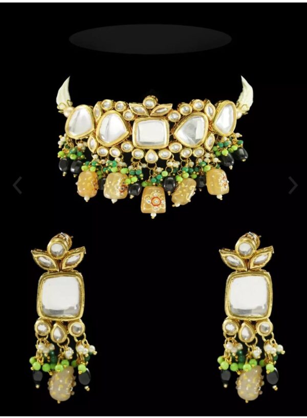 Gold Plated Necklace With Earrings - Image 2