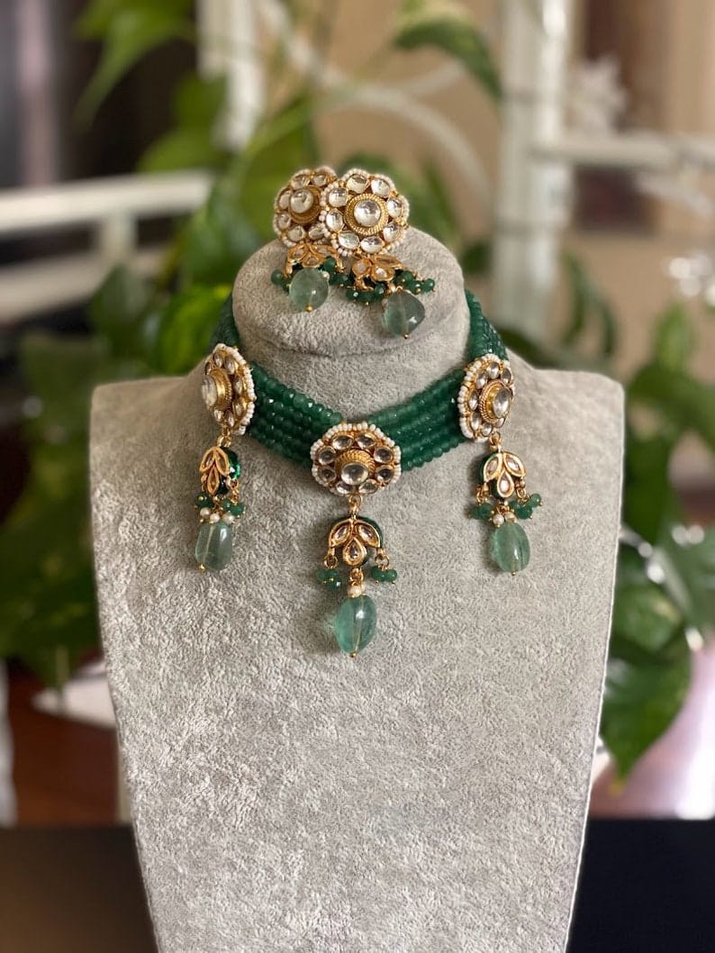 Gold Plated Kundan Choker Set