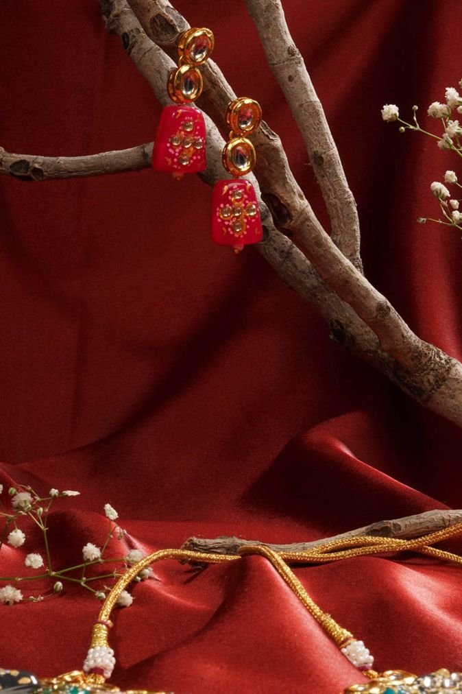 Gold-Plated Jewellery Set With Multi Stone - Image 5