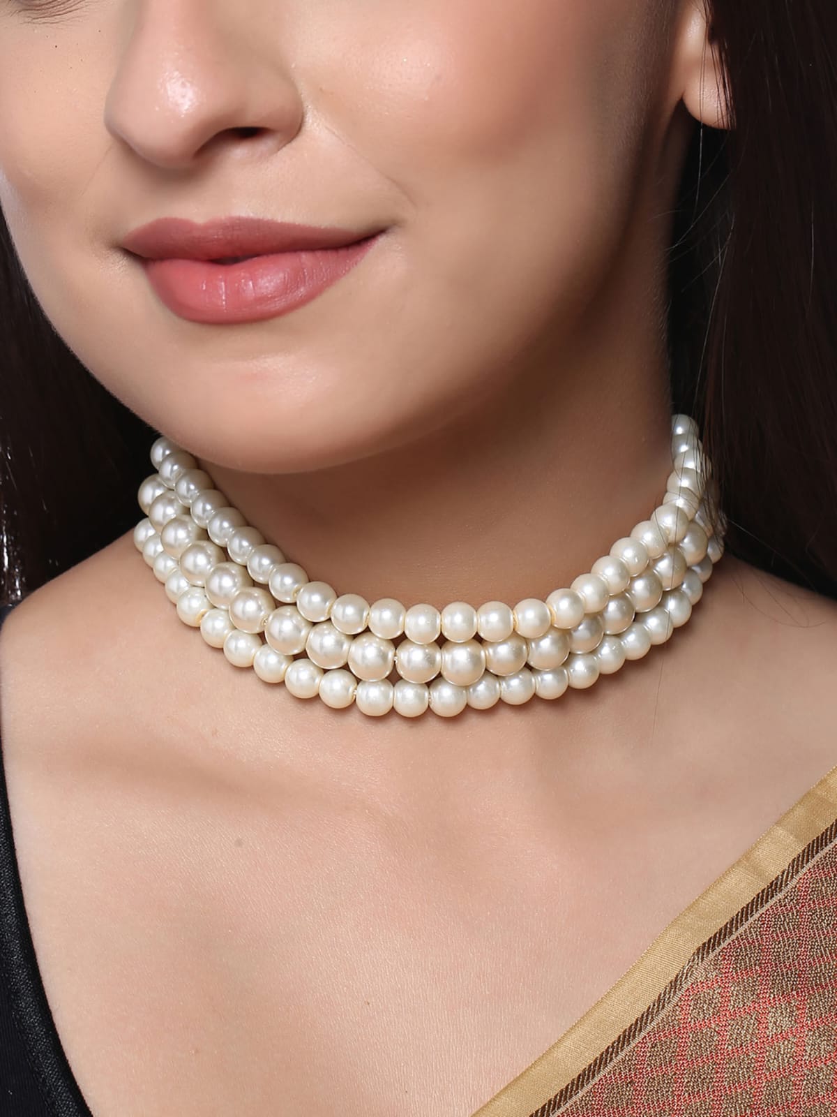 Women Pearl Layered Necklace