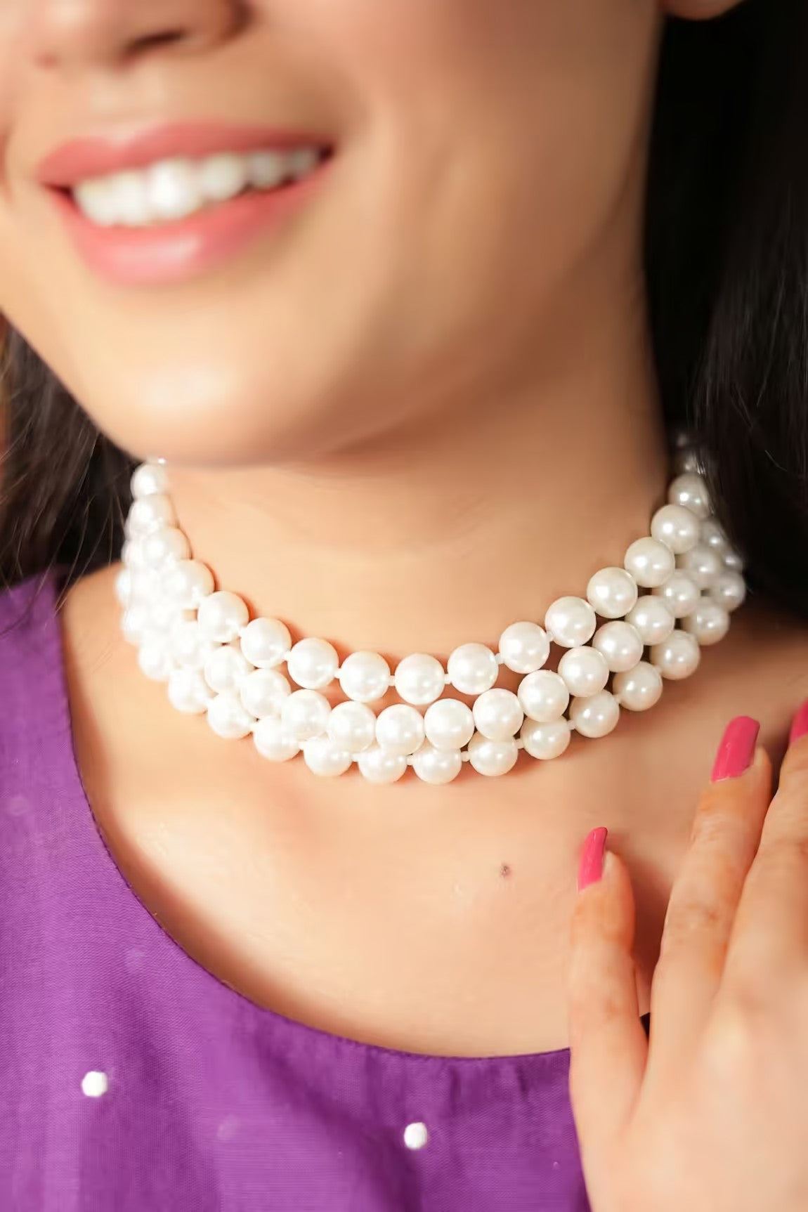 White Pearl Necklace - Image 4