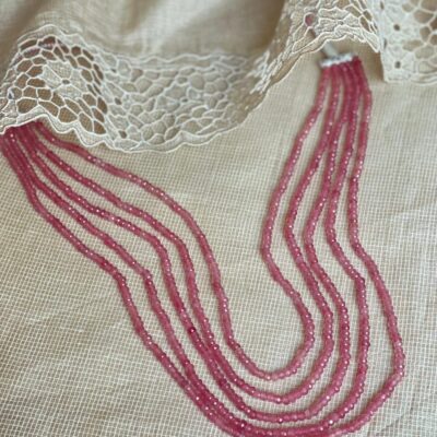 Peachish Pink Bead Mala