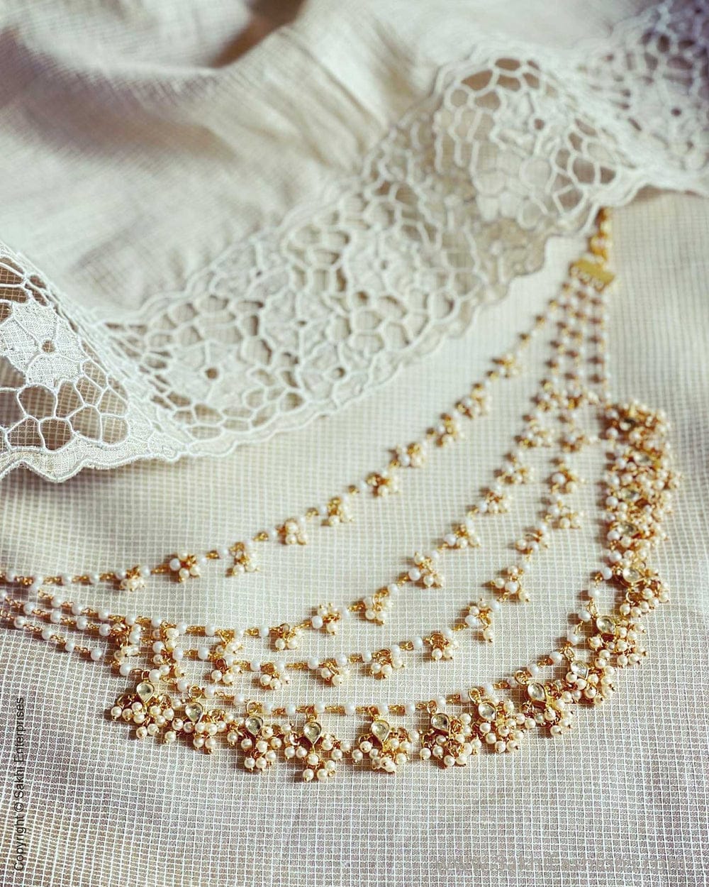 Indian Gold Jewellery Choker Set - Image 2