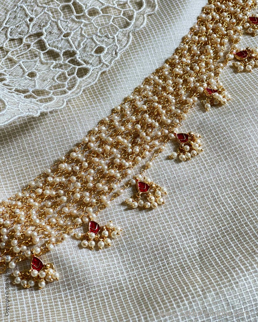 Indian Gold Jewellery Choker Set - Image 4