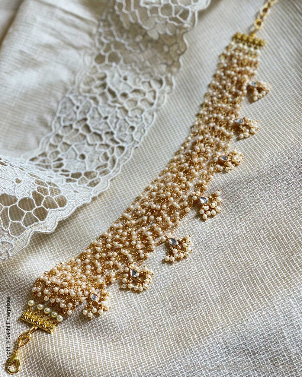 Indian Gold Jewellery Choker Set - Image 3