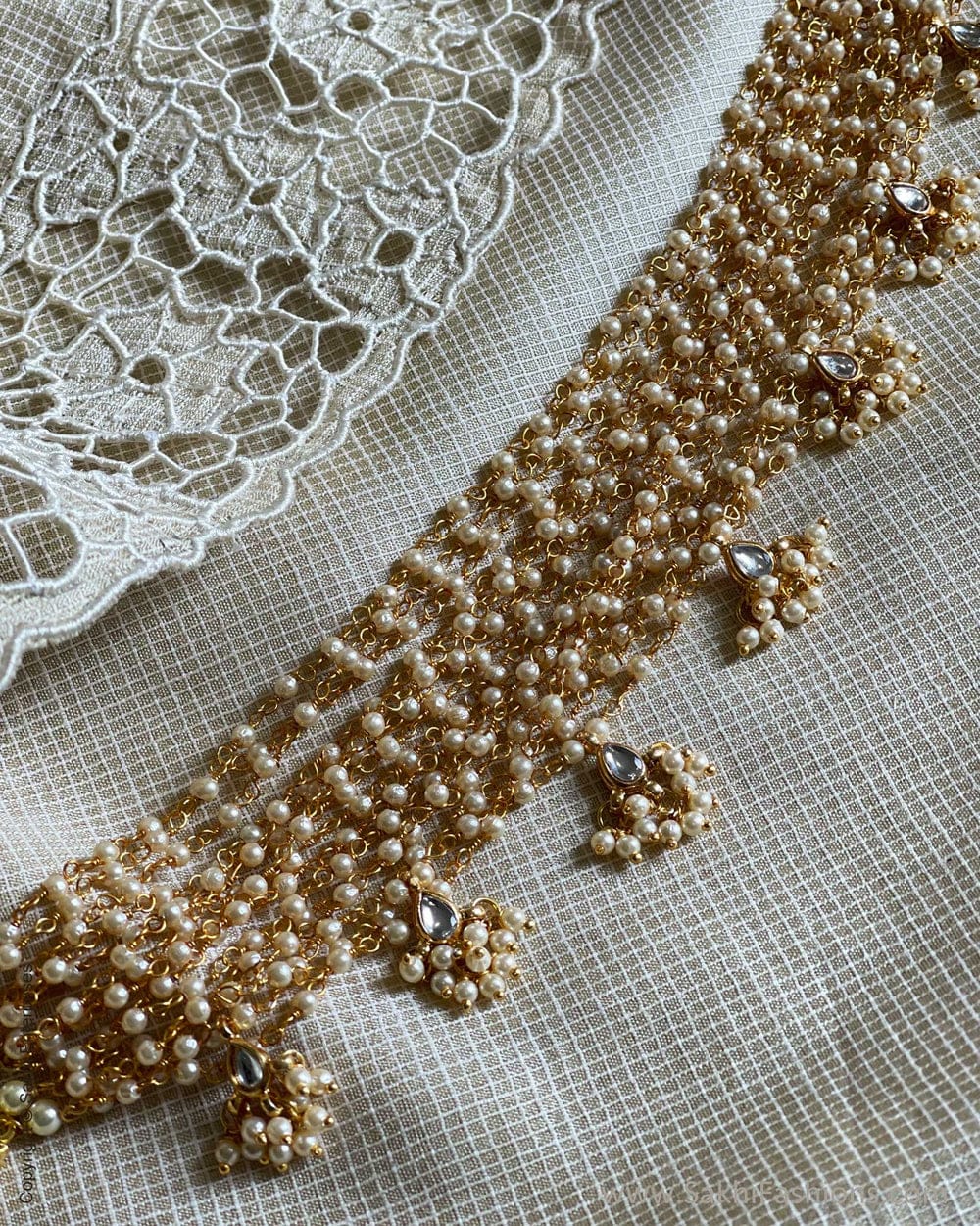 Indian Gold Jewellery Choker Set - Image 5