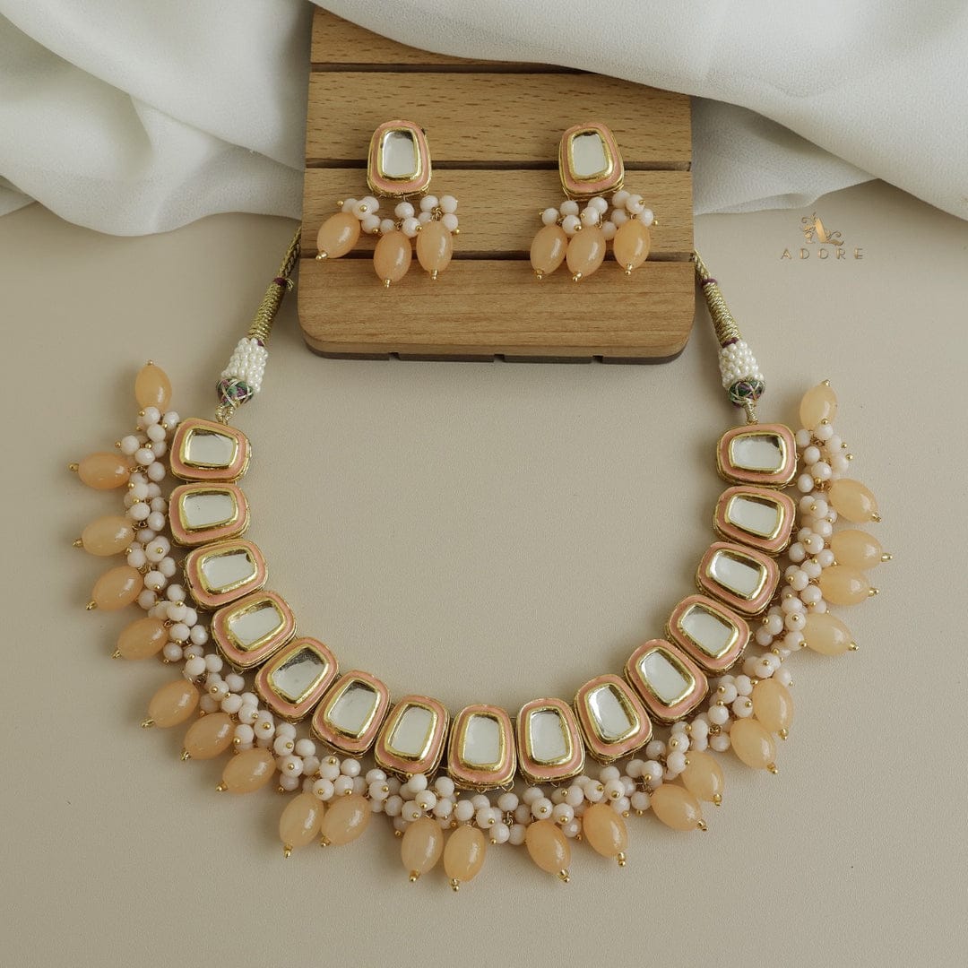 Gold Plated Kundan Necklace Set - Image 11