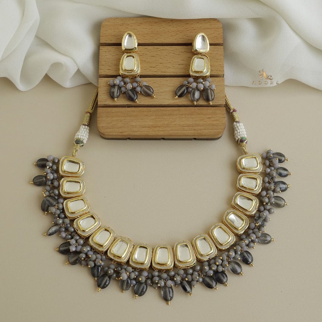 Gold Plated Kundan Necklace Set - Image 12