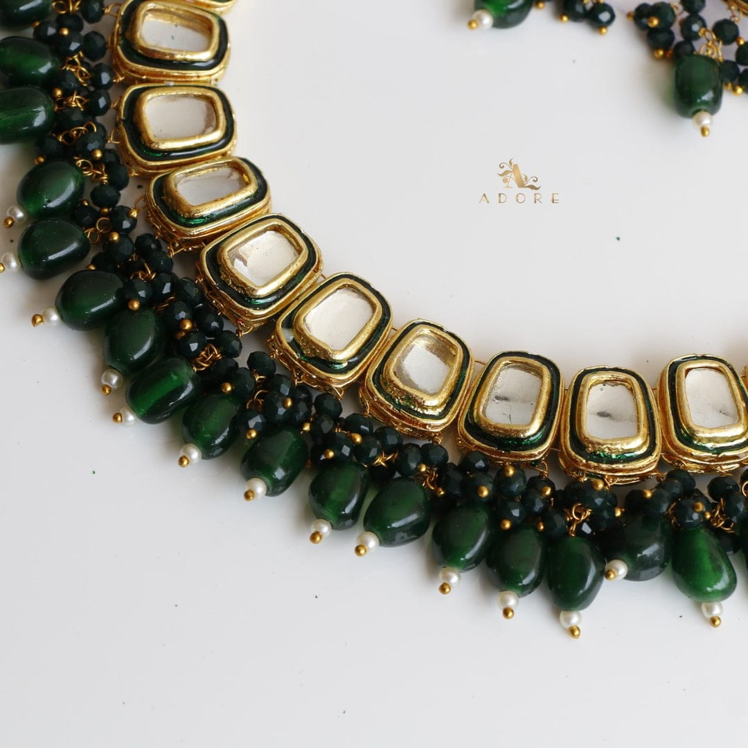 Gold Plated Kundan Necklace Set - Image 2