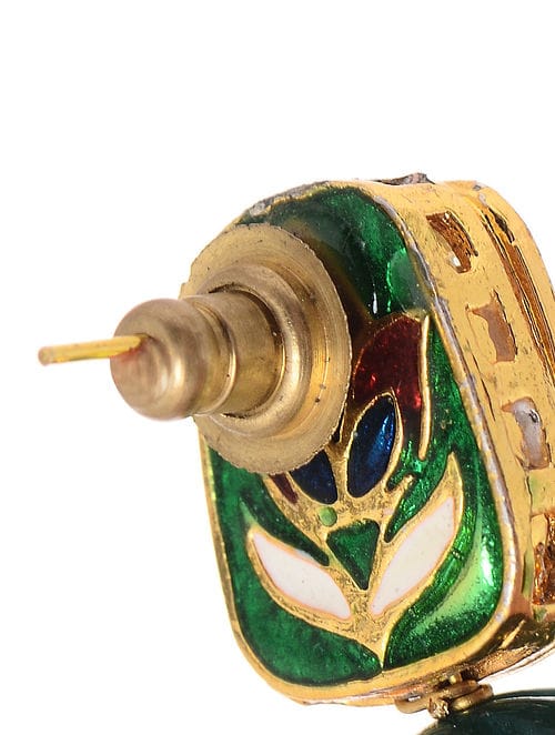 Gold Plated Kundan Necklace Set - Image 5