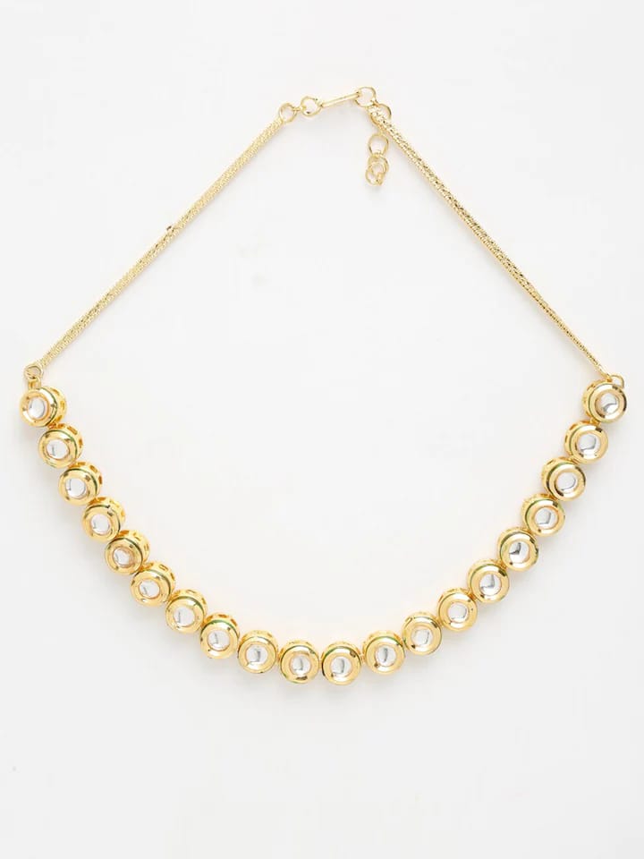 Gold Plated Kundan Necklace Set - Image 5