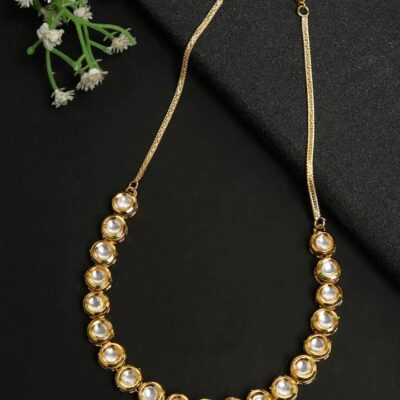 Gold Plated Kundan Necklace Set