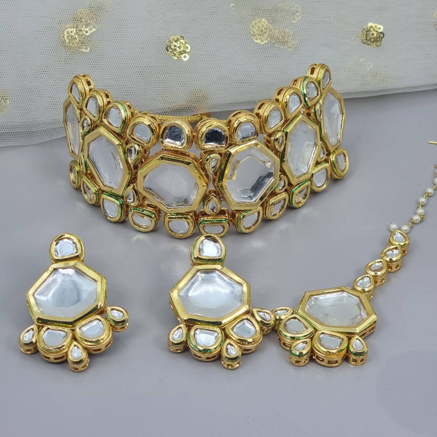Gold Plated Kundan Choker set - Image 2