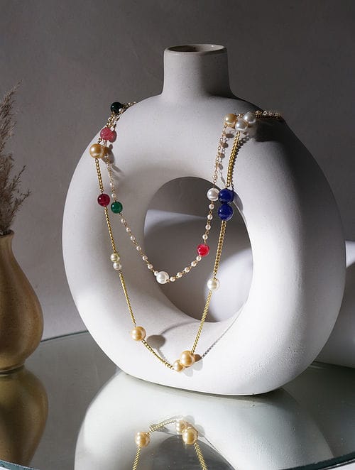 Long Multi Stone Neckpiece - Image 2