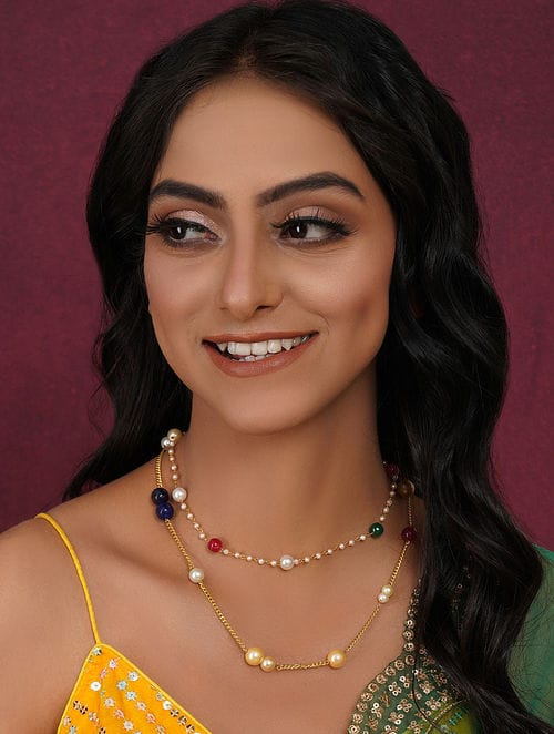 Long Multi Stone Neckpiece