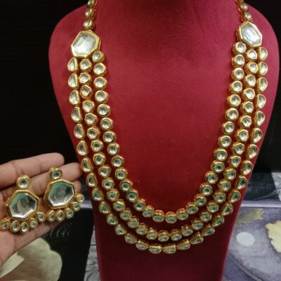 Gold Plated Traditional Kundan Jewellery Set
