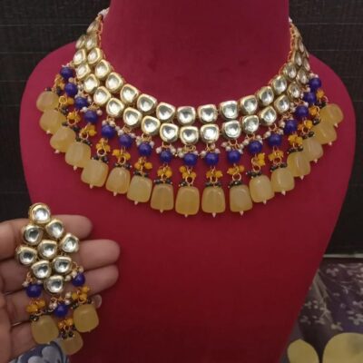 Gold Plated Traditional Kundan Jewellery Set