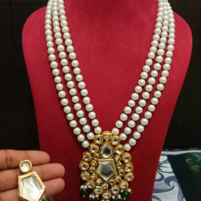 Gold Plated Traditional Kundan Jewellery Set