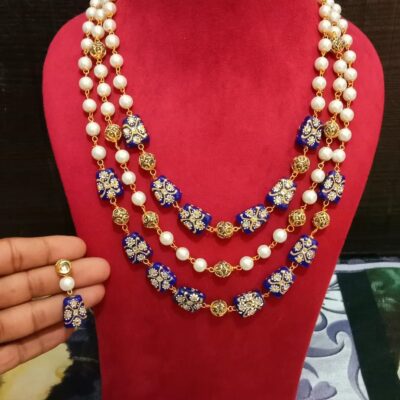 Multi Beads Long Necklace