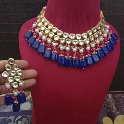 Gold Plated Traditional Kundan Jewellery Set