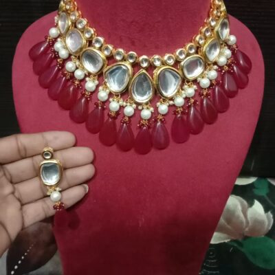 Kundan Necklace Set With Earrings