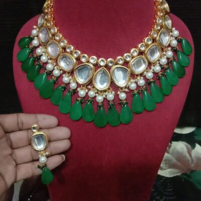 Designer Tanjore Indian kundan jewelery Set