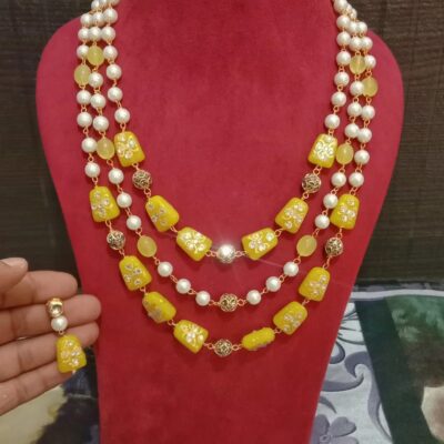 Multi Beads Long Necklace