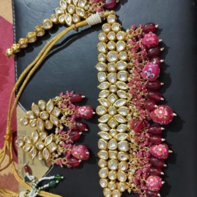 Kundan Necklace Set With Earrings
