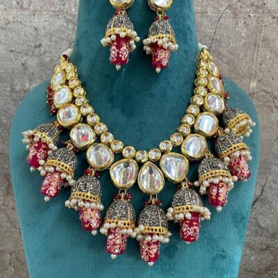 Kundan Necklace Set With Earrings