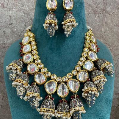 Designer Tanjore Indian kundan jewelery Set