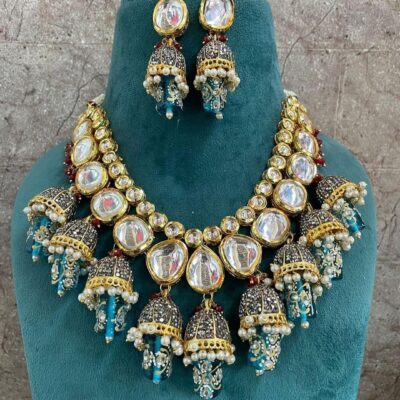 Designer Tanjore Indian kundan jewelery Set