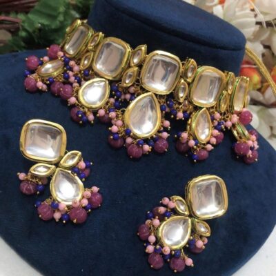 Designer Tanjore Indian kundan jewelery Set