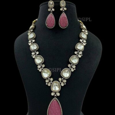 Uncut High Quality Polki Kundan Jewelry Set