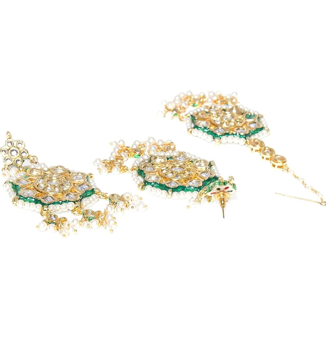 Jodha Choker Set with Earrings and Maangtika Set - Image 6