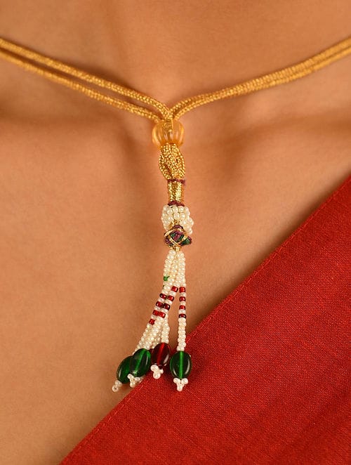 Gold Plated Kundan Long Nacklace - Image 3