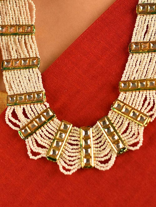 Gold Plated Kundan Long Nacklace - Image 2