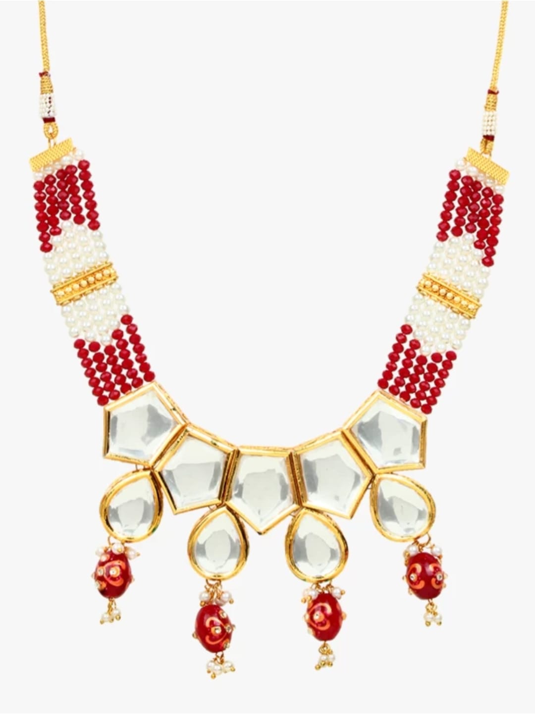 Kundan Choker Nacklace With Earrings - Image 4