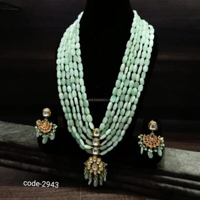 Victorian Long Necklace With Earrings