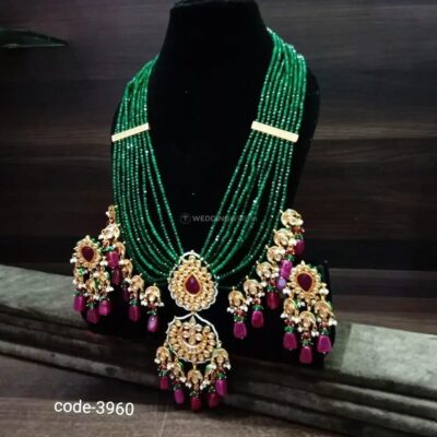 Dual Pendant Necklace With Earrings