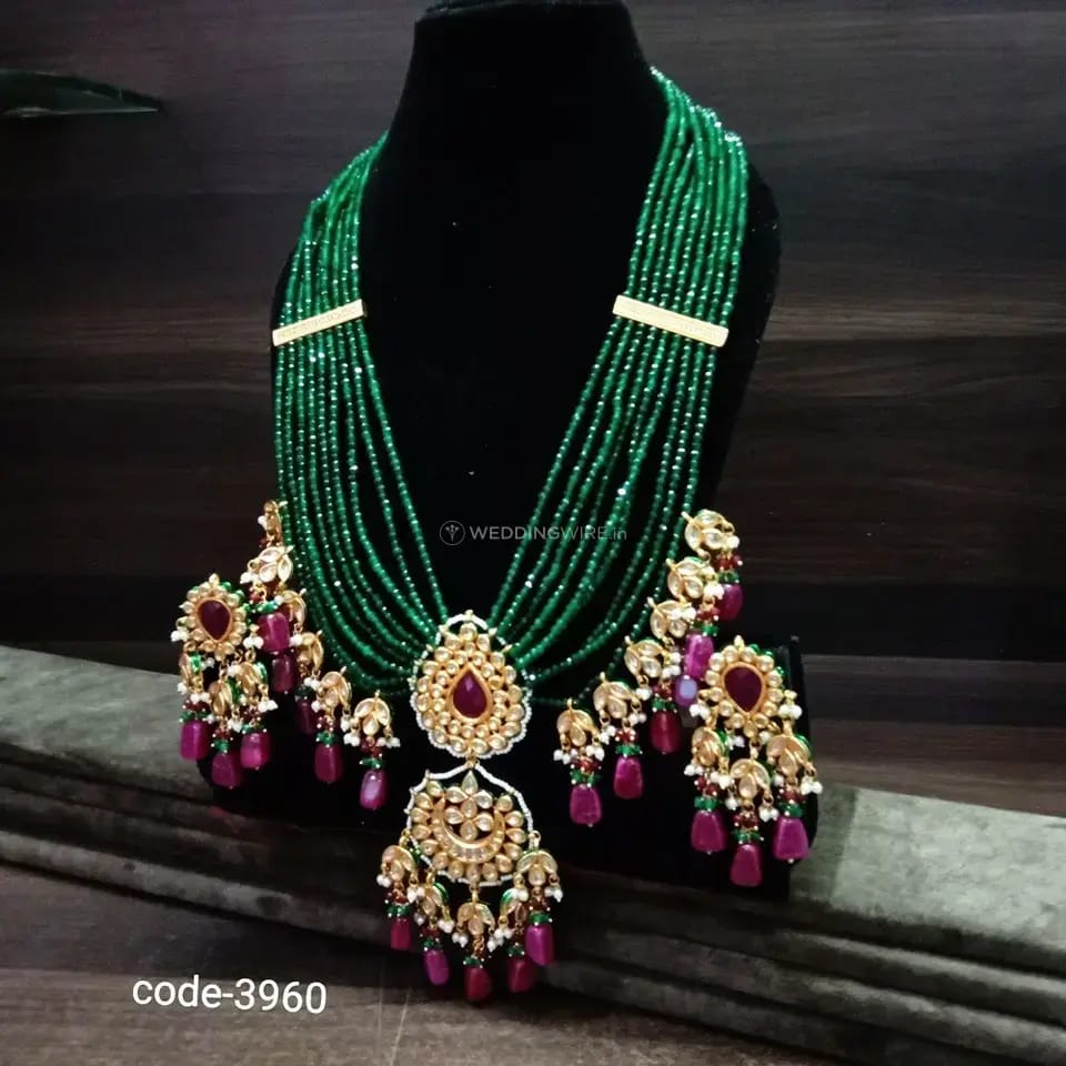 Dual Pendant Necklace With Earrings