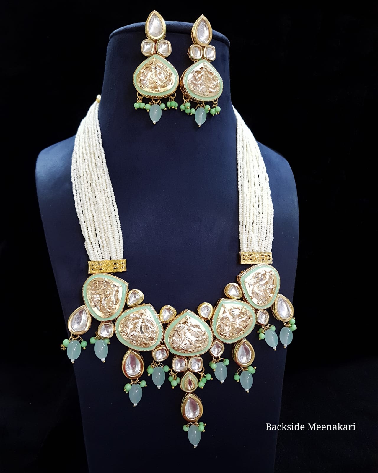 Sabyasachi Inspired Indian Jewellery With Earrings - Image 4