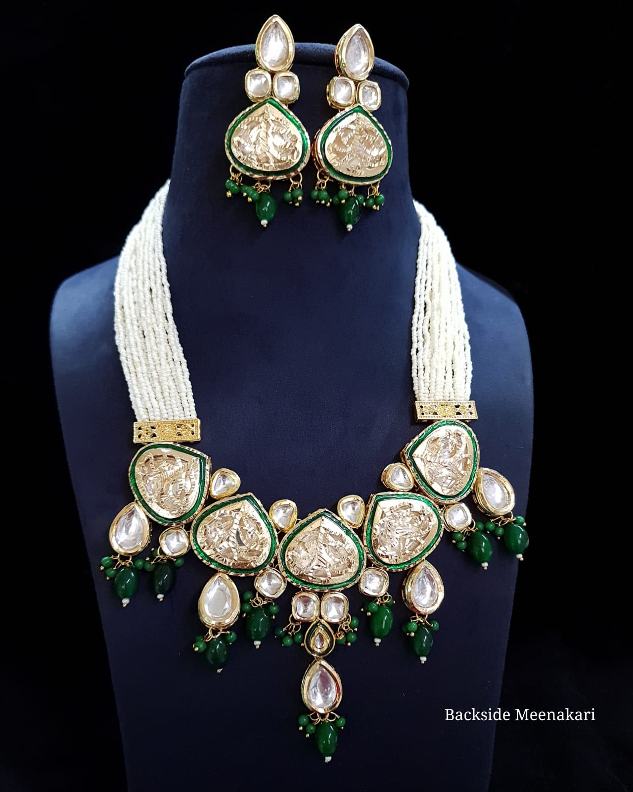 Sabyasachi Inspired Indian Jewellery With Earrings - Image 5