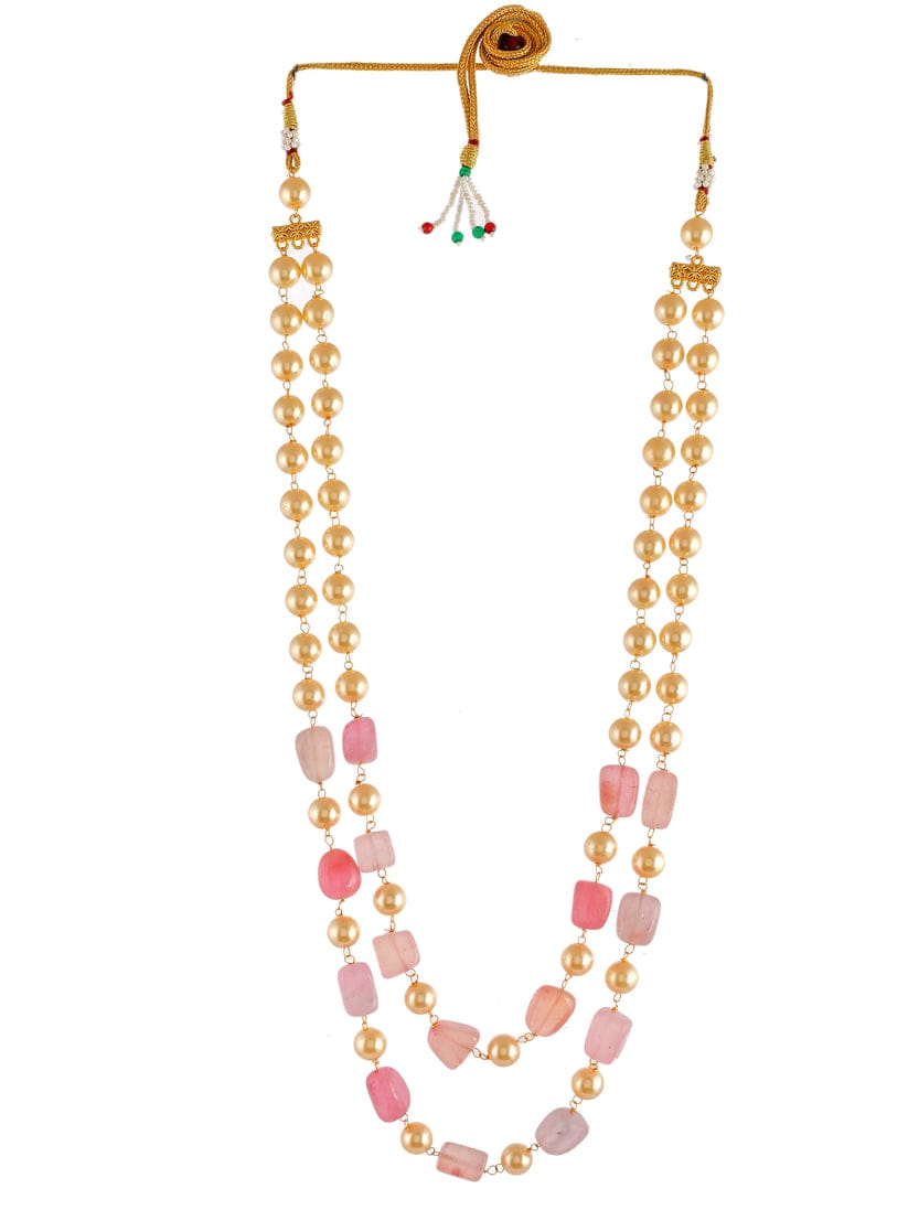 Gold Plated Beaded Layered Necklace - Image 3