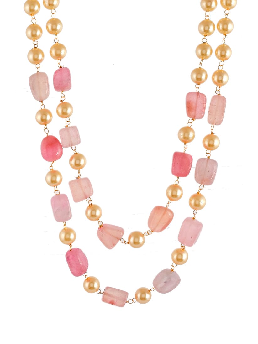 Gold Plated Beaded Layered Necklace - Image 4