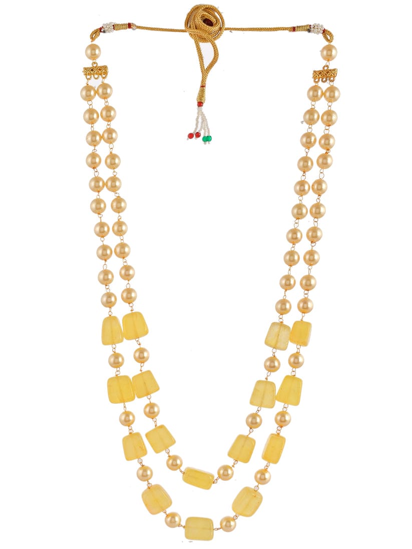 Gold Plated Beaded Layered Necklace - Image 4