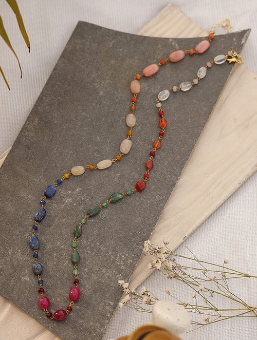 Long Multi Stone Necklace - Image 2