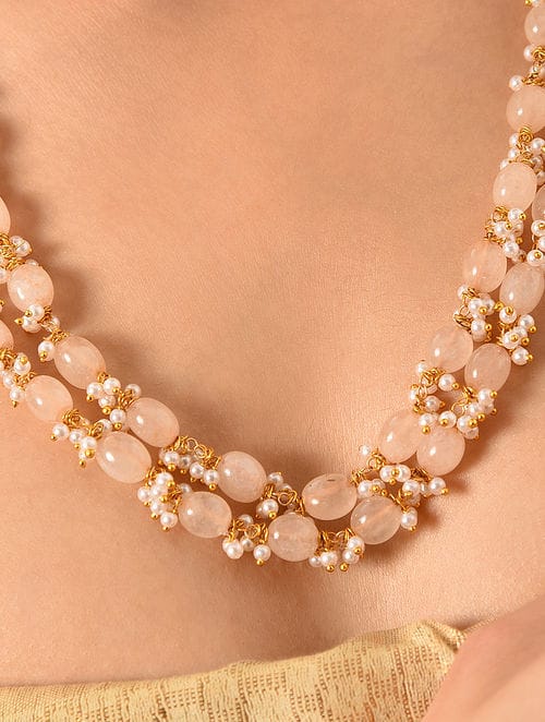 Long White & Pink Necklace - Image 4
